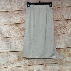 Women's Beige Elastic Waist Side Slit Size‎ Medium
